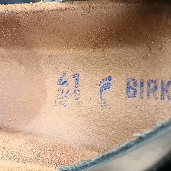 Birkenstock Arizona Metallic Leather Sandals. Size 41 - Picture 6 of 8